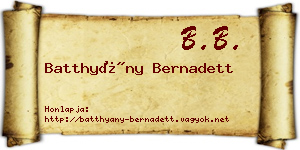 Batthyány Bernadett névjegykártya