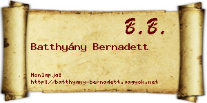 Batthyány Bernadett névjegykártya