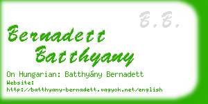 bernadett batthyany business card
