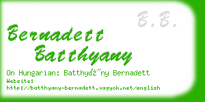 bernadett batthyany business card